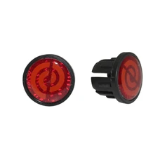 HANDLEBAR END PLUG- FOR ROAD BIKE- BIKERIBBON RED REFLECT (PAIR)