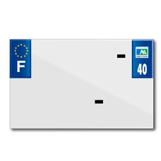 BANDE PLAQUE MOTO 210x130 POUR PVC VIERGE DEP. 40/EURO (VENDU A L'UNITE)