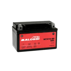 BATTERIE 12V 6 Ah MTX7A-BS MALOSSI GEL SANS ENTRETIEN PRETE A L'EMPLOI (Lg150xL87xH93mm) (EQUIVALENT YTX7A-BS / GEL) (ACTIVEE EN USINE/FA)
