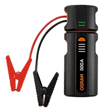BOOSTER DE DEMARRAGE BATTERIE MOTO/MAXISCOOTER/VOITURE OSRAM BATTERY JUMPSTART 500 (12V, 6000 mAh) FONCTION BOOST POUR BATTERIE COMPLETEMENT DECHARGEES ET BATTERIE EXTERNE