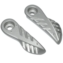 REPOSE PIED / CALE PIED SCOOT REPLAY POUR MBK 50 BOOSTER 2004>/YAMAHA 50 BWS 2004> ALU ARGENT (PAIRE)