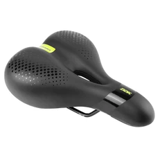 SADDLE- NEWTON FOR URBAN BIKE- "FOR MEN " Black ELASTOMER SHAPE MEMORY- ERGO HOLE- 260x185mm