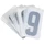 LICENSE PLATE NUMBER FOR MOTORBIKE/SCOOT 45mm PVC - 9 - (SOLD PER 10)