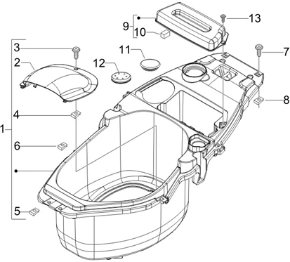 Logement casque - Dessous de selle