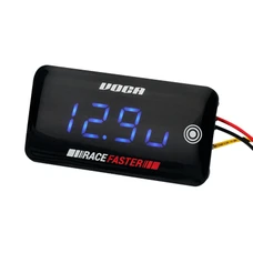 THERMOMETRE DIGITAL ET VOLTMETRE VOCA RACE FASTER SLIM TOUCH POUR LE CIRCUIT DE REFROIDISSEMENT LIQUIDE 0-120-C ECLAIRAGE LED BLEU