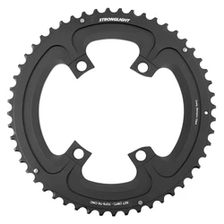 PLATEAU ROUTE 4BRA D.110 POUR SHIMANO 105 R7100 STRONGLIGHT 52DTS EXTERIEUR NOIR ALU 12V. POUR INTERIEUR 36DTS LIVRE AVEC KIT INTRAVIS