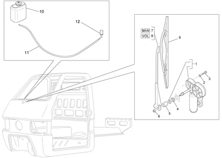 Essuie-glaces avant et arriere