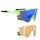 ADULT CYCLING GLASSES- NEWTON NAGAS - FLUO YELLOW FRAME (2 INTERCHANGEABLE SOLAR LENSES :BLUE and ORANGE) IN A SOFT BOX - POSSIBLE TO ORDER CLEAR GLASS Ref 171352.