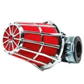 FILTRE A AIR REPLAY HEXAGONAL CHROME MOUSSE ROUGE FIXATION COUDE 90° DIAM 35/28