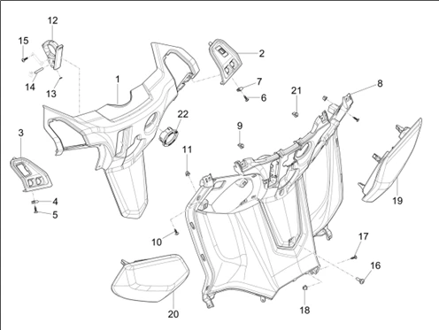 Coffre avant - Contre-tablier