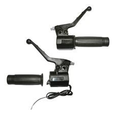 POIGNEE DE GAZ/FREIN CYCLO ADAPTABLE PEUGEOT 103 MVL-SP NOUVEAU MODELE AVEC LEVIER DE DECOMPRESSEUR ET STARTER NOIR (PAIRE) -P2R