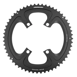 PLATEAU ROUTE 4BRA D.110 POUR SHIMANO 105 R7100 STRONGLIGHT 56DTS EXTERIEUR NOIR ALU 12V. POUR INTERIEUR 44DTS LIVRE AVEC KIT INTRAVIS