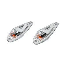 DECORATIVE LIGHTNING REPLAY  "WATER DROP" WING TRANSPARENT/WHITE - WITH ORANGE BULB(L 62mm / H 23mm / W 18mm) (PAIR) **
