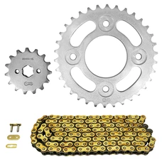 KIT CHAINE ADAPTABLE HONDA 125 MSX 2013>2017, MSX ABS 2017>2022 420 15x34 (DIAM COURONNE 58/90/8.5) (DEMULTIPLICATION ORIGINE) -AFAM