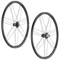 WHEELS SET FOR ROAD BIKE 700 CAMPAGNOLO ZONDA DISC Black - HUB ED 12/11/10 Speed. - Thru axle / Quick release (Pair