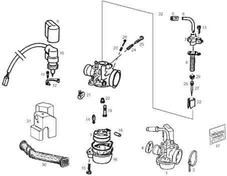 Composants de carburateur