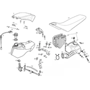 Réservoir - Corps filtre - Selle