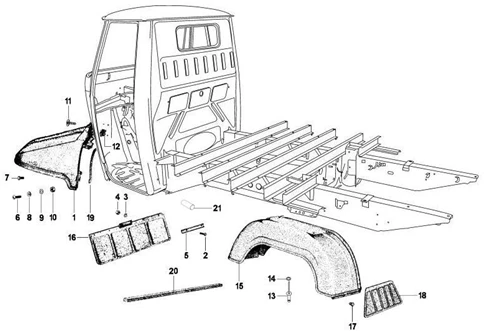 Logement roue - garde boue