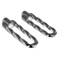 REPOSE PIED CYCLO PILOTE U TORSADE ACIER CHROME POUR PEUGEOT 103/MBK 51 (PAIRE)  -SELECTION P2R-