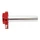 POIGNEE DE GAZ SCOOT/50 A BOITE/CYCLO ECO 2T AVEC VIS CREUSE M10 x 125 mm ALU CNC ROUGE (MONOCABLE) -P2R