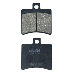 BRAKE PADS - POLINI FOR PEUGEOT 125 CITYSTAR R / DERBI 125-250 RAMBLA / BENELLI 250 VELVET / APRILIA 50 SCARABEO DITECH, 300 ATLANTIC (L 50.8mm - H 53.5mm - P 9.3mm). (174.0020). (ORIGINAL).