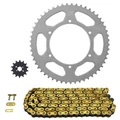 KIT CHAINE ADAPTABLE DERBI 50 GPR NUDE 2004>2005 420 14x53 (DIAM COURONNE 108/123/6.5) -AFAM