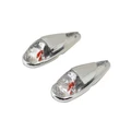 DECORATIVE LIGHTNING REPLAY  "WATER DROP" FENDER TRANSPARENT/CHROME WITH ORANGE BULB(L 61mm / H 22mm / W 18mm) (PAIR) **