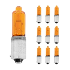 AMPOULE/LAMPE HALOGENE MINIATURE H21W 12V 21W CULOT BAY9s TEMOIN ERGOTS DECALES 120- ORANGE (CLIGNOTANT) (BOITE DE 10) -P2R