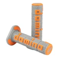 REVETEMENT POIGNEE DOMINO MOTO OFF ROAD A360 GRIS/ORANGE CLOSED END 120-123mm (PAIRE)