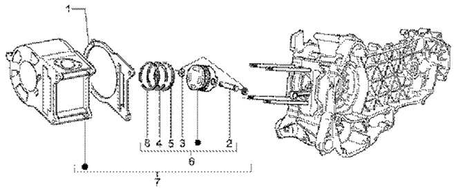 Ensemble cylindre-piston-axe de piston