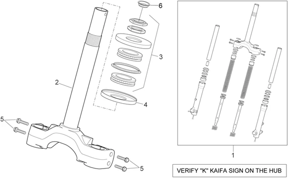Fourche - Base avec tube