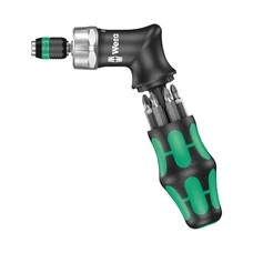 TOURNEVIS PORTE EMBOUT PISTOLET CLE A CLIQUET WERA 17 mm (VENDU AVEC 6 EMBOUTS : 4 HEXAGONE + 2 TORX) -MARQUE ALLEMANDE POUR LES ATELIERS
