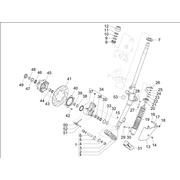 Fourche/tube direction - Ensemble butée dir.