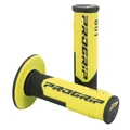 REVETEMENT POIGNEE PROGRIP MOTO OFF ROAD 801 DOUBLE DENSITE BASE NOIR/JAUNE CLOSED END 115mm (CROSS/MX) (PAIRE)