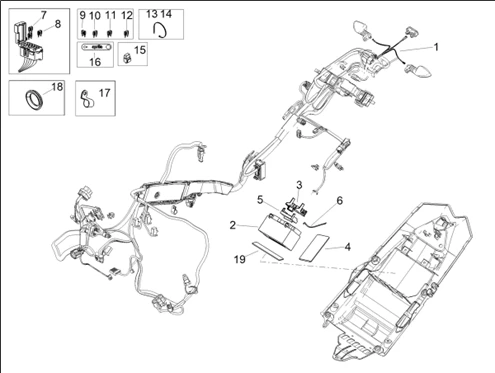 Circuit electrique arrière