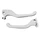 LEVIER DE FREIN ADAPTABLE MBK 50 BOOSTER ROCKET 1999>2003 / YAMAHA 50 BWS SPY 1999>2003  BLANC (PAIRE)  -REPLAY-