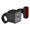 ECLAIRAGE VELO USB KIT SUR CINTRE/TIGE DE SELLE OSRAM COMPACT 100 LUX NOIR FONCTION ECLAIRAGE AUTOMATIQUE/ FEU STOP (AUTONOMIE MODE 100% 4H) (AVANT+ARRIERE)