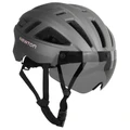 CASQUE VELO ADULTE NEWTON URBAIN ANTHRACITE MAT TAILLE 59-61 VISIERE AMOVIBLE AIMANTEE REGLAGE MOLETTE 310 g