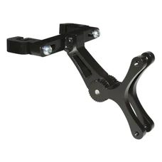DUAL BOTTLE CAGE HOLDER - BLACK ALUMINIUM- ON SADDLE RAIL (SOLD PER UNIT ON CARD)