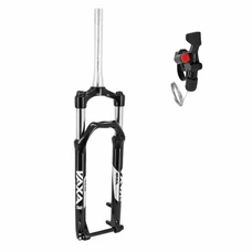FORK - FOR MTB 27.5 " ZOOM 868S COIL - BLACK - ADJUSTABLE/POPLOCK ON HANDLEBAR-TRAVEL100MM - FOR THRU AXLE BOOST 15-110 CONICAL THREADLESS STEERER Ø 1''1/8-1"1/2 EXTERNAL - COMPATIBLE DISC