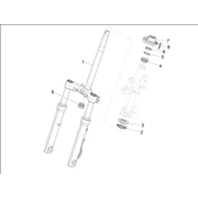 Fourche/tube direction - Ensemble butée dir.