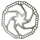 BRAKE DISC FOR MTB - 6 holes NEWTON BRAKCO COMPATIBLE SHIMANO AND MORE Ø 203mm SILVER