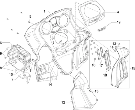 Coffre avant - Contre-tablier