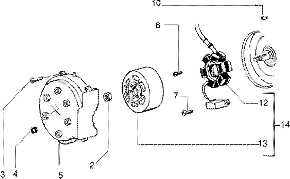 Volant magnetique