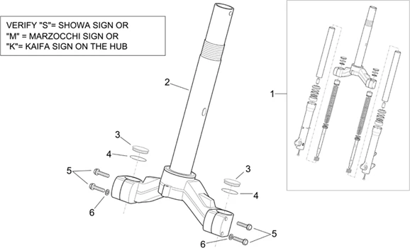 Fourche - Base avec tube