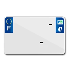 LICENSE PLATE FOR MOTORBIKE TIFLEX ALU PRE DRILLED 210x130 DEP. 47 BLANK (SOLD PER 10)