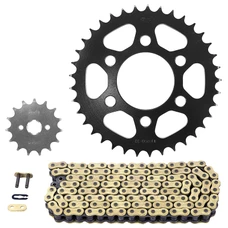 KIT CHAINE ADAPTABLE BENELLI 125 TNT TORNADO NAKED 428 15x37 (DEMULTIPLICATION ORIGINE) -AFAM