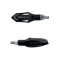 CLIGNOTANT MOTO TAAC FR13 14 LEDS FUME/NOIR AVEC FONCTION FEU DE POSITION ET FEU STOP (M8 / LONG 74mm / H 26mm) (PAIRE) QUALITE PREMIUM  -HOMOLOGUE ECE-