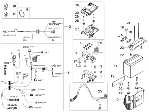 Circuit electrique arrière
