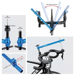 OUTIL POUR ALIGNEMENT/INCLINAISON LEVIER/MANETTE VELO TOOPRE A FIXER SUR JEU DE DIRECTION M6/M10 (VENDU A L'UNITE) -ROTATION 360